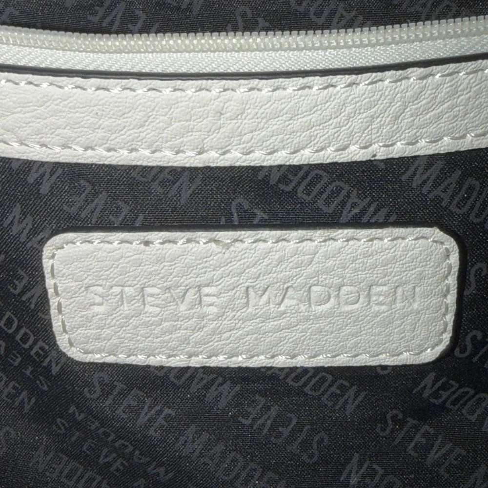 Steve Madden Black and White Canvas Shoulder Bag